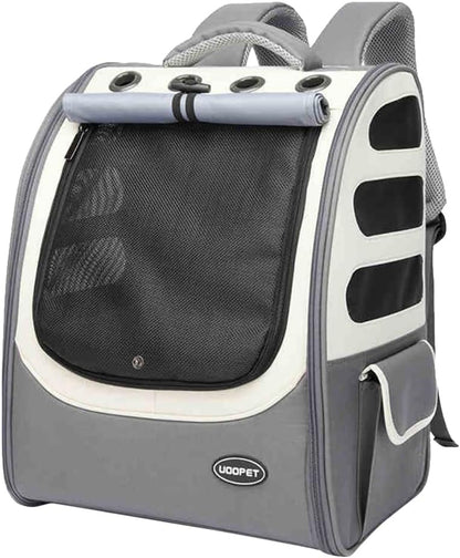 Dog Backpack, Ventilated Pet Hiking Backpack Travel Bag, Airline Approved Cat Backpack for Travel