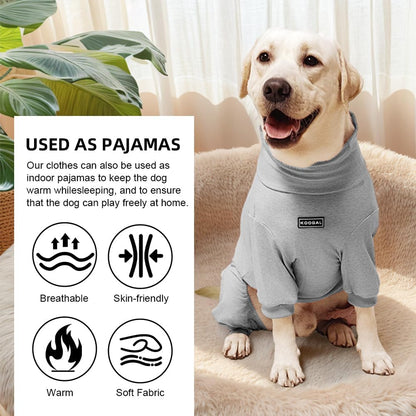 Dog Pyjamas PJS Sweater Clothes and Home Clothing Suitable for Medium to Large Breeds of Dogs, Dog
