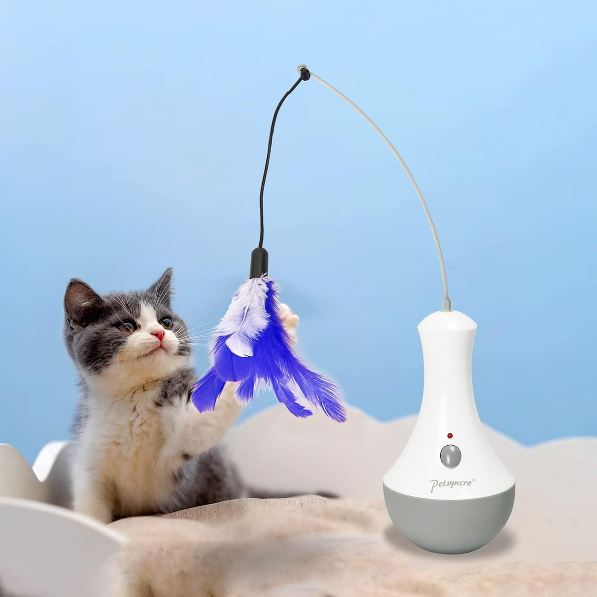 DOEL Replacement Feather Wand for Cat Toys Automatic Electric Tumbler Cat Exercise Toy for Play