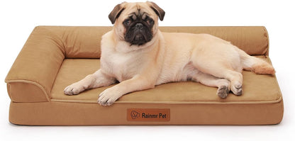 Upgraded Small Dog Bed, 3" Memory Foam with Waterproof Liner, Chew Resistant Microsuede Cover
