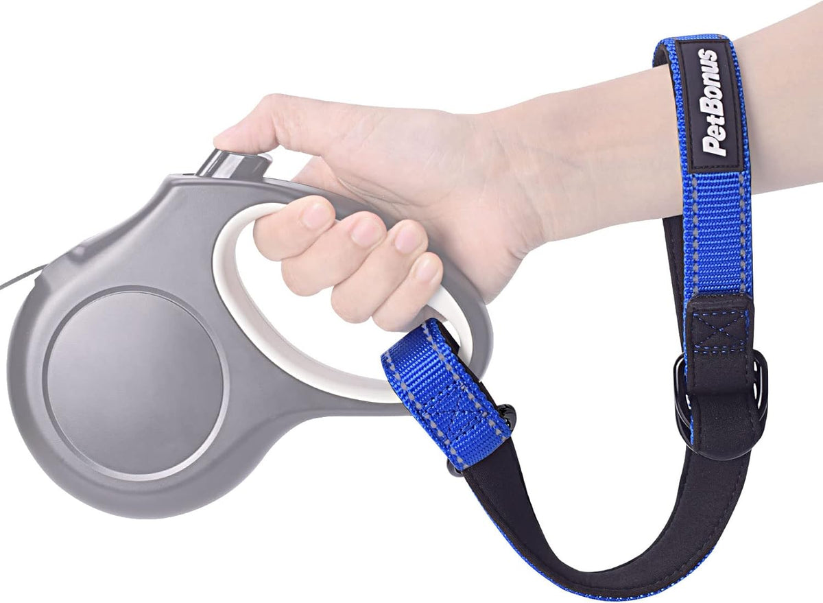 PetBonus Short Dog Leash, Safety Wrist Strap for Retractable Dog Leash, Reflective Design and
