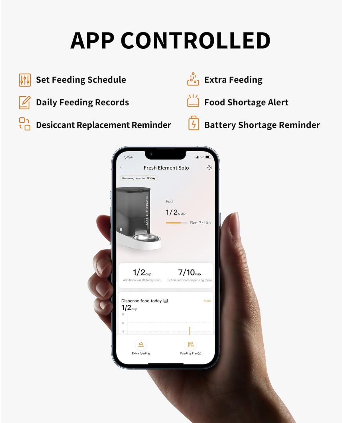 PETKIT Automatic Cat Feeder, 2.4G WiFi Automatic Dog Feeder, App Control Pet Food Dispenser with