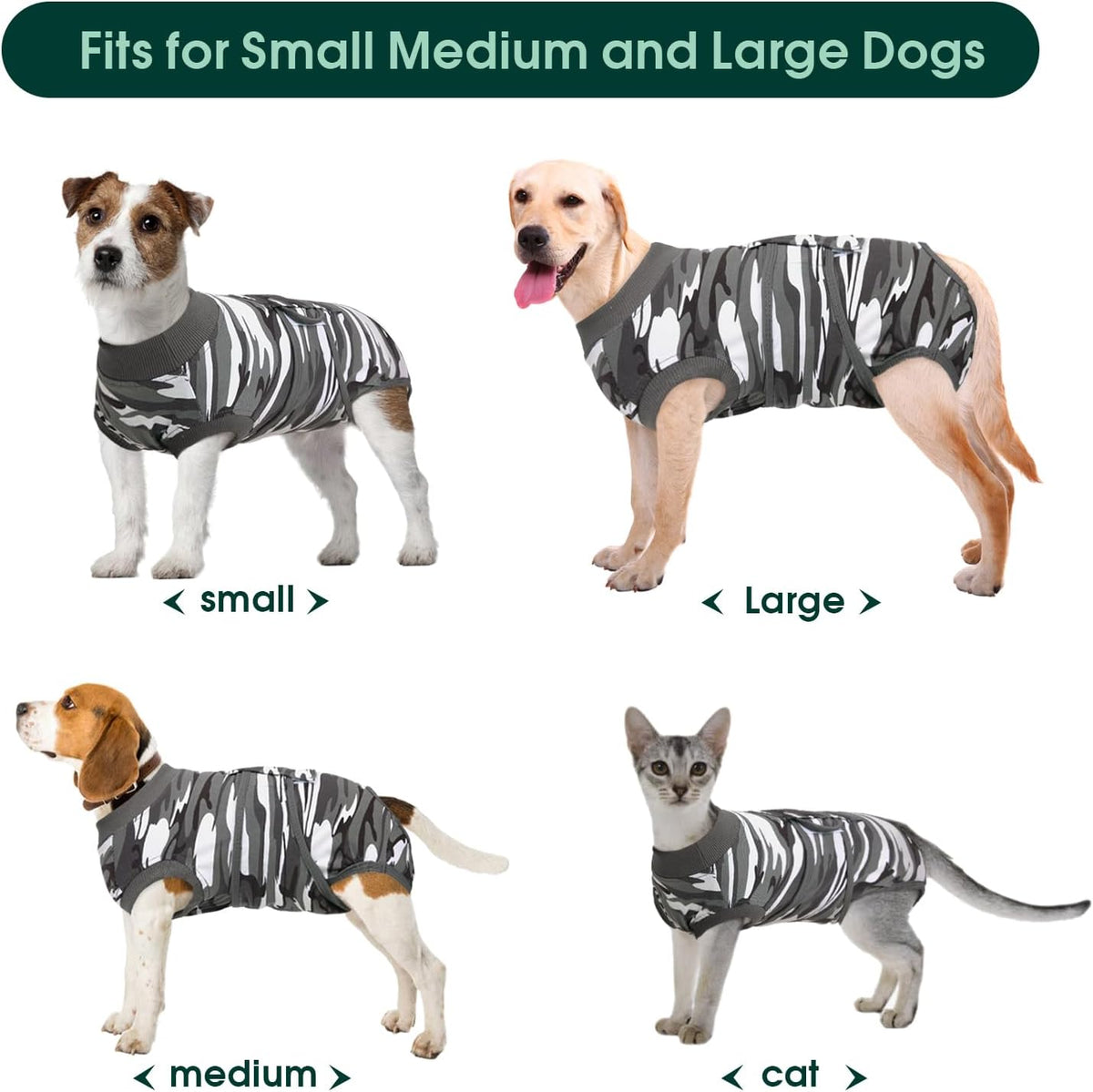 Kuoser Recovery Suit for Dogs Cats After Surgery, Professional Pet Recovery Shirt Dog Abdominal