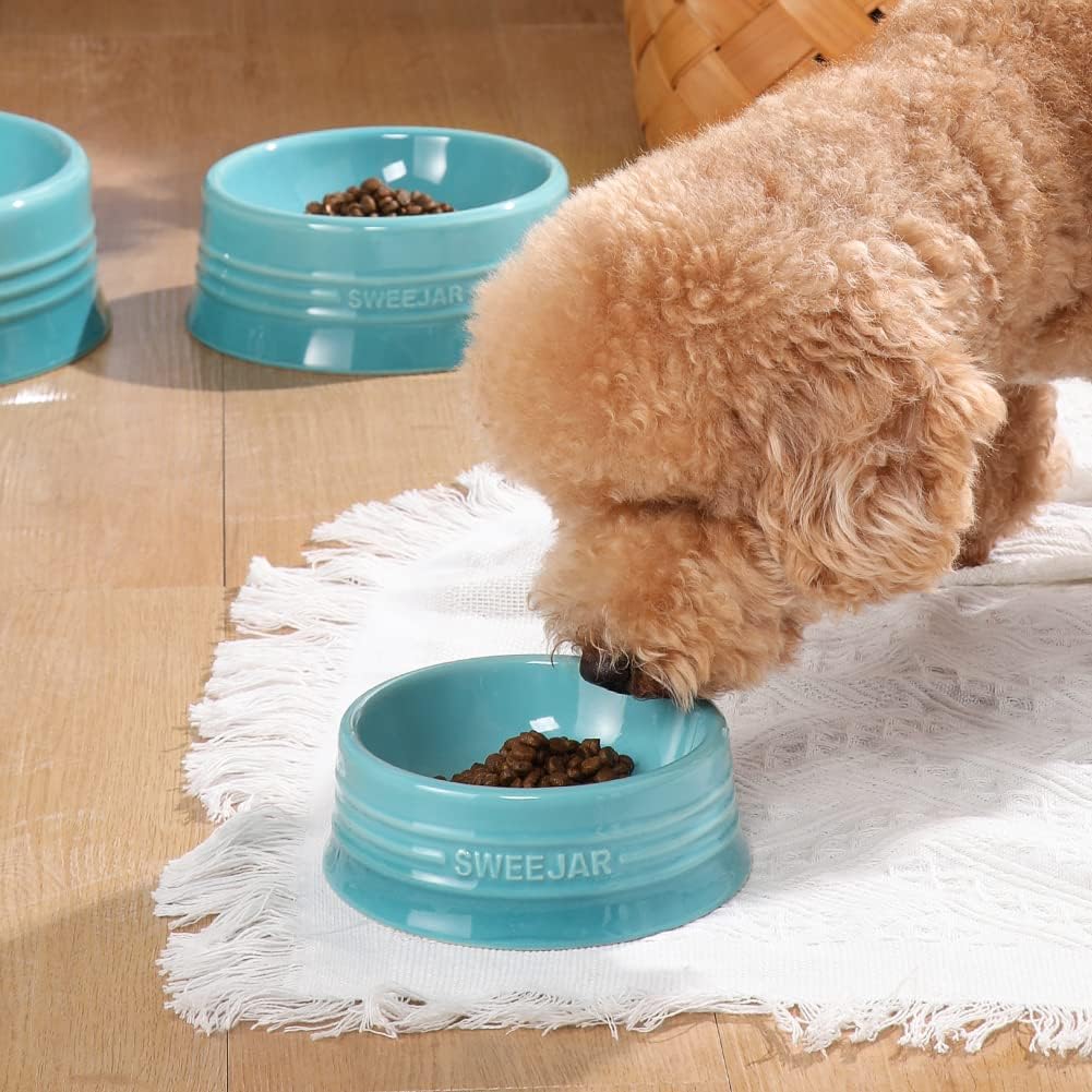 Sweejar Gradient Dog Bowl, Ceramic Dog Food Dish for Medium Dogs and Cat, Porcelain Pet Bowl for