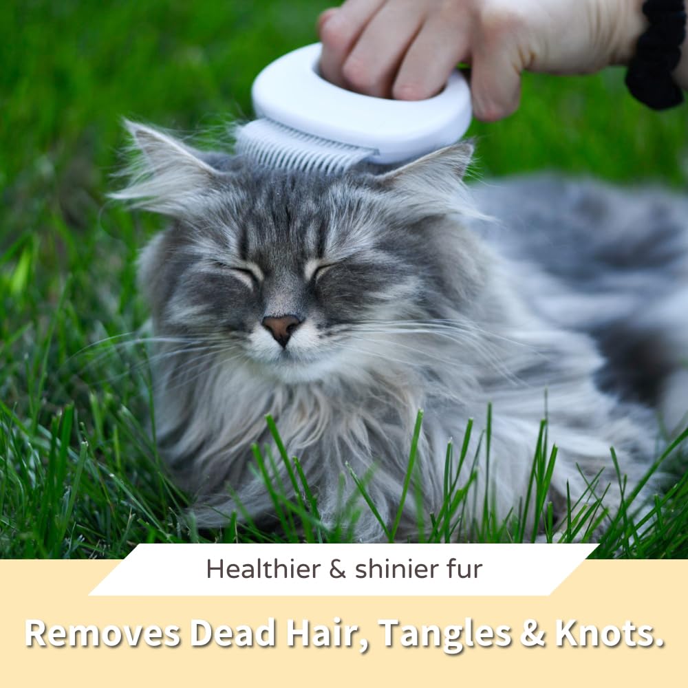 Leo's Paw The Original Pet Hair Removal Massaging Shell Comb Soft Deshedding Brush Grooming and