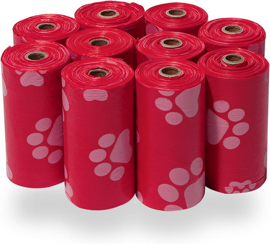 Best Pet Supplies Dog Poop Bags (150 Bags) for Waste Refuse Cleanup, Doggy Roll Replacements for