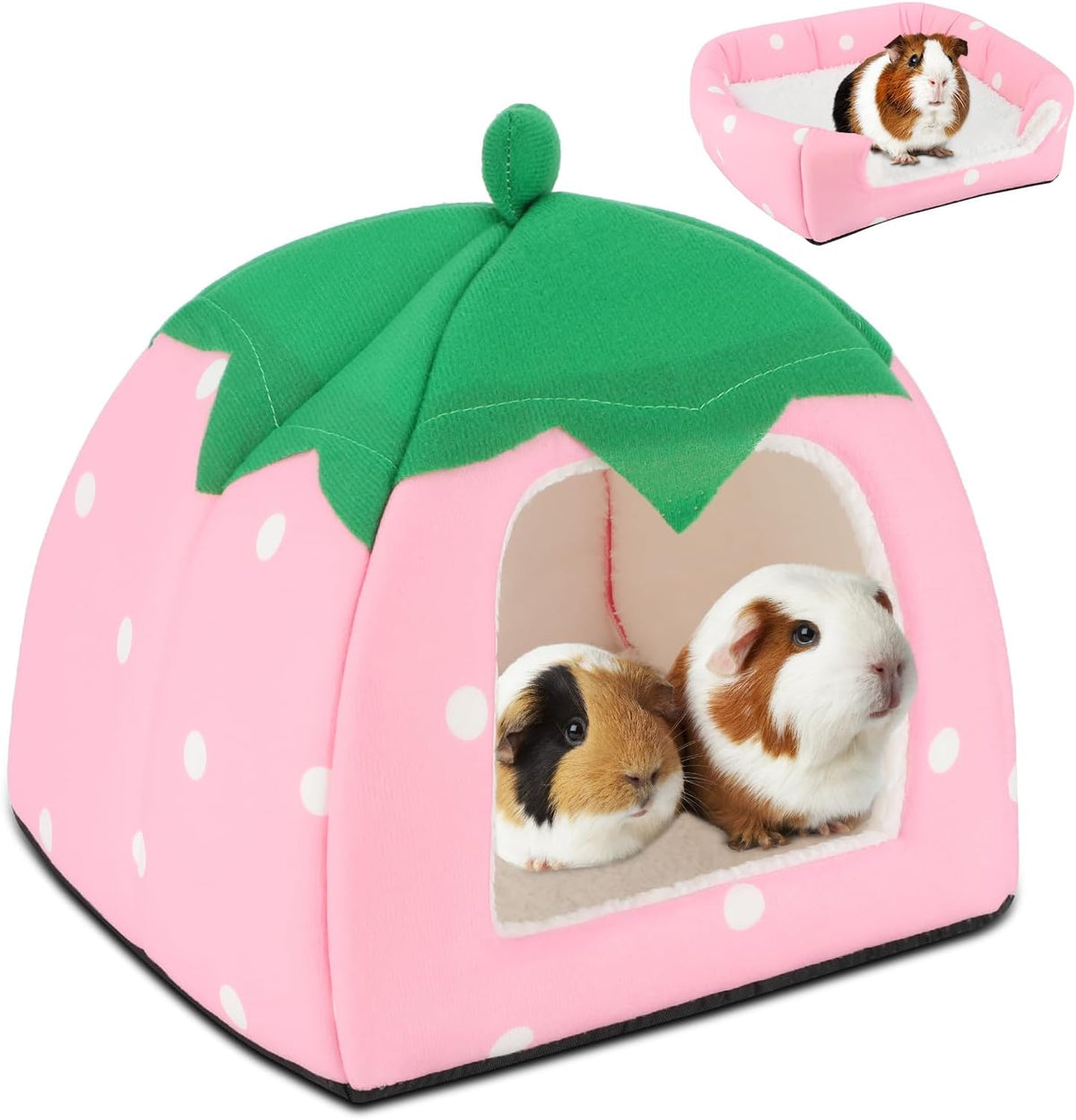 BWOGUE Guinea Pig House Bed Cozy Hamster Cave Large Hideout for Dwarf Rabbits Hedgehog Bearded