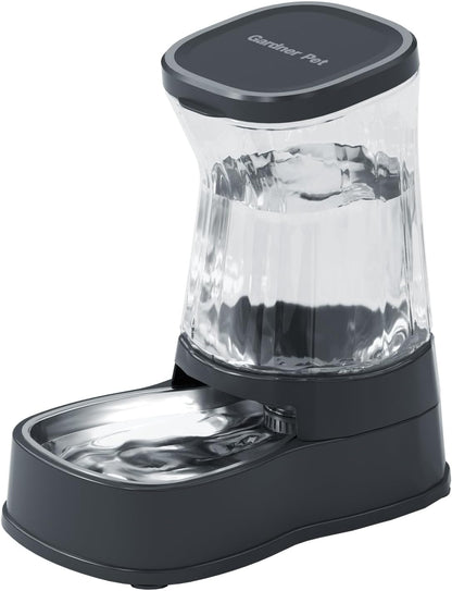 Gardner Pet Automatic Dog Water Dispenser Gravity Stainless Steel Water Waterer Feeder, 100%