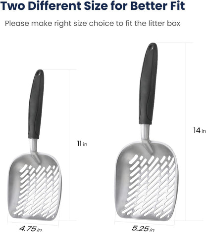 WePet Cat Litter Scoop, Aluminum Alloy Sifter, Kitty Metal Scooper, Deep Shovel with Diagonal
