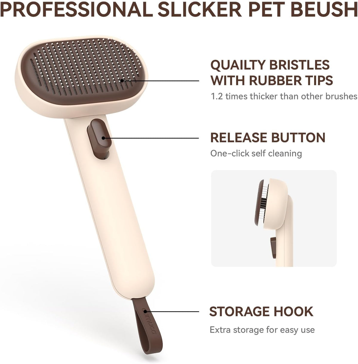 Aumuca Cat Brushes for Indoor Cats Dog Hair Brush for Shedding Long or Short Haired Cats Grooming