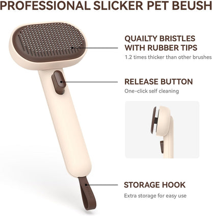Aumuca Cat Brushes for Indoor Cats Dog Hair Brush for Shedding Long or Short Haired Cats Grooming