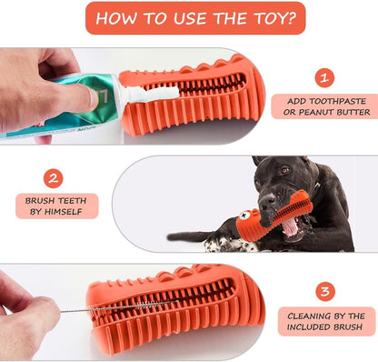 Dog Toys for Aggressive Chewers Large Medium Breed, Indestructible Dog Toothbrush Chew Toys