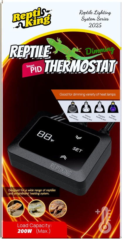 Reptile Dimming Thermostat, Heat Lamp Temperature Controller, Reptile Terrarium PID Digital