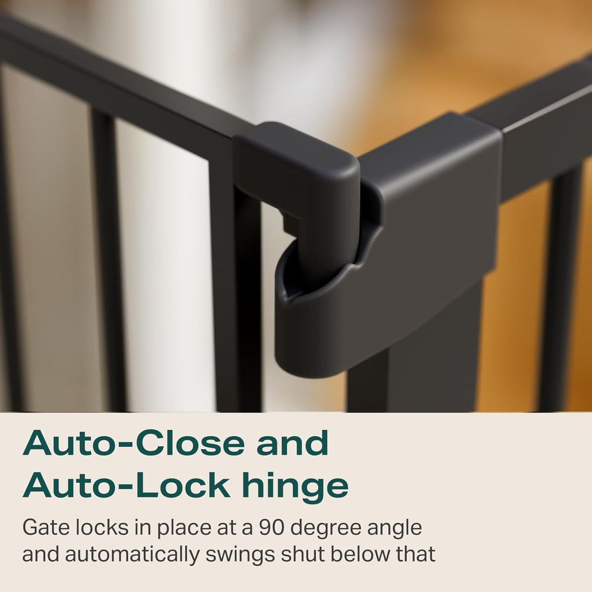 Cumbor 36" Extra Tall Baby Gate for Dogs and Kids with Wide 2-Way Door, 29.7-40.6" Width, and Auto
