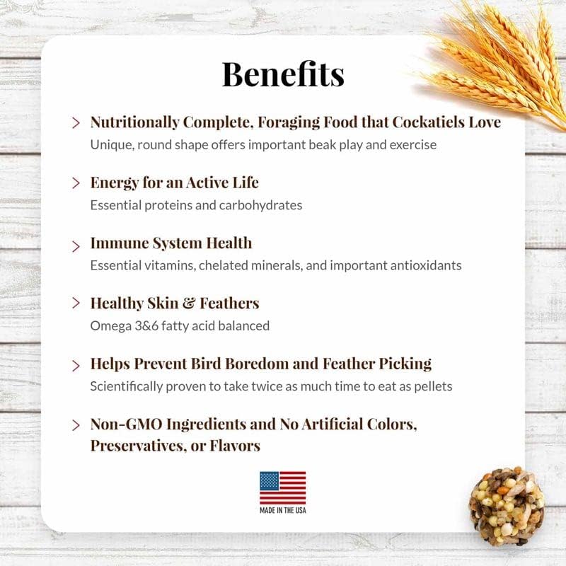 LAFEBER'S Classic Nutri-Berries Pet Bird Food, Made with Non-GMO and Human-Grade Ingredients, for