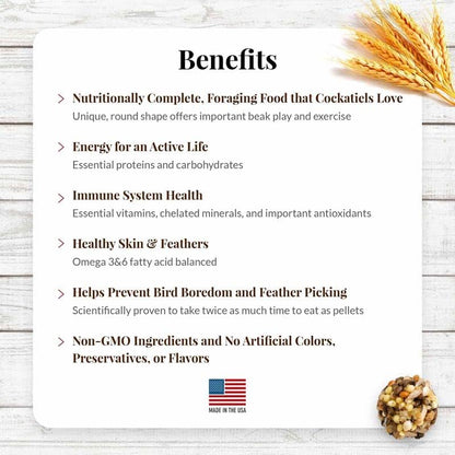 LAFEBER'S Classic Nutri-Berries Pet Bird Food, Made with Non-GMO and Human-Grade Ingredients, for