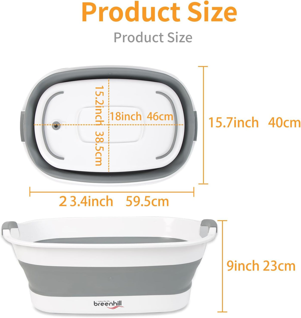 Collapsible Dog Bath Tub for Small Dogs & Cats, Portable Puppy Bath Tub with Water Drain Plug