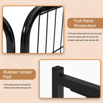 BestPet Dog Playpen Indoor 40 inch 4 Panels Metal Dog Pen Pet Dog Fence Outdoor Exercise Pen with