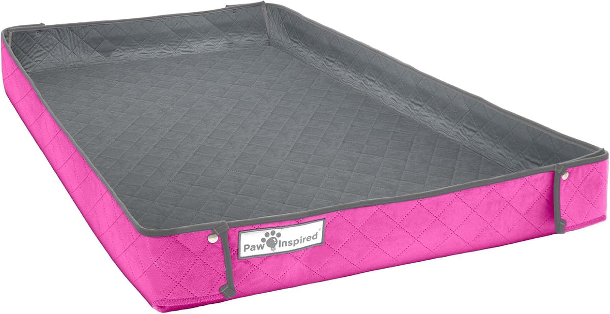 Paw Inspired Critter Box Washable Cage Liner, Reversible Fleece Bedding with Raised Sides for