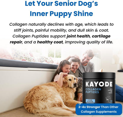 Collagen Puptides - Collagen for Dogs | Premium Dog Joint Supplement | 2X The Amount As Liquid