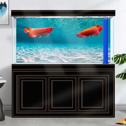 36X20IN Natural Undersea Aquarium Background, Undersea Beach Fish Tank Background, with 8 EVA