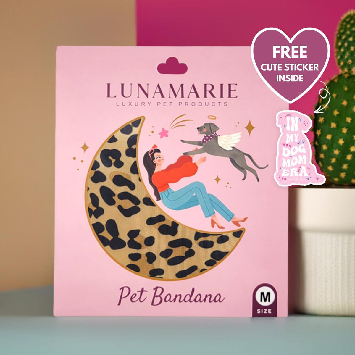 LunaMarie - Luxury Dog Bandanas - Cute Leopard Designs | Premium & Soft Poly Fabric | 100% Handmade