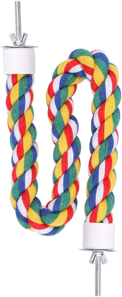 1pc Parrot Cotton Rope Chewing for Birds Climbing Rope Perch for Parrots Budgies and Cockatiels