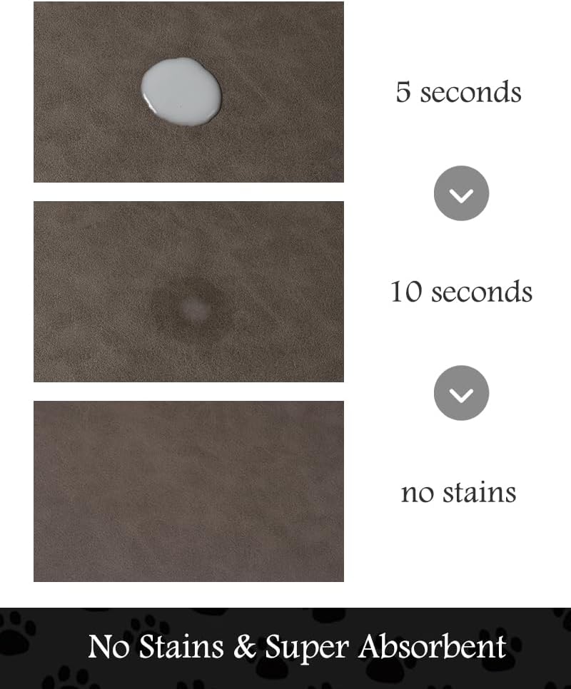 Pet Feeding Mat-Absorbent Dog Mat for Food and Water Bowl-No Stains Quick Dry Water Dispenser