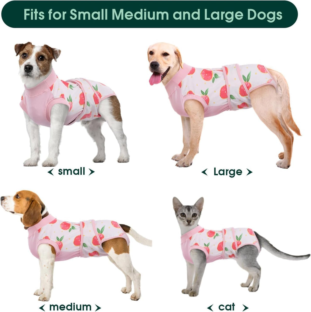 Kuoser Recovery Suit for Dogs Cats After Surgery, Professional Pet Recovery Shirt Dog Abdominal