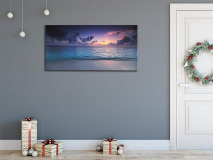 Beach Wall Art Sunset Coastal Bathroom Decor Ocean Sunrise Canvas Artwork Nature Landscape Prints