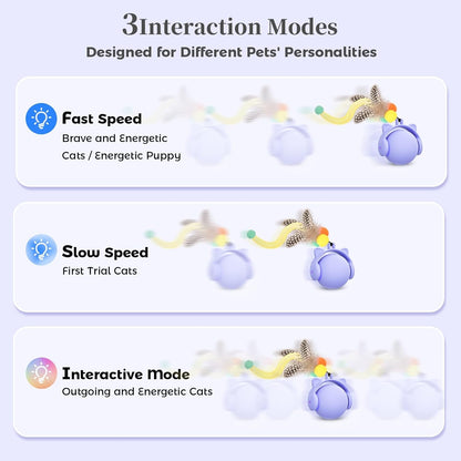 ORSDA Cat Toys for Indoor Cats, New Intelligent Voice Timing Touch Control Cats Ball, Simulate