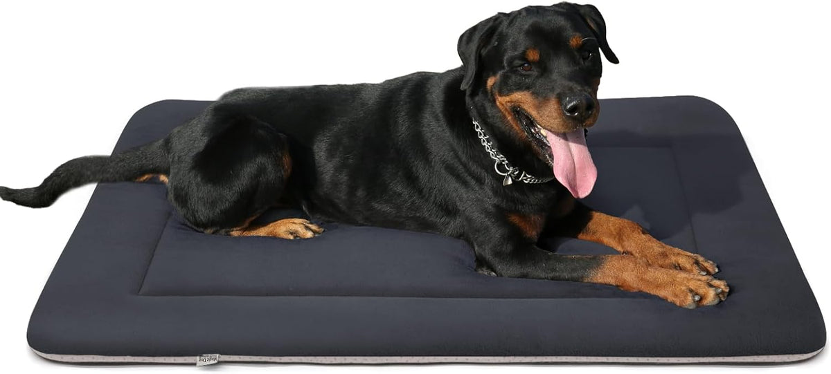 Magic Dog Large Dog Bed Soft Dog Crate Pad Dog Mat, 42 Inches Machine Washable Pet Bed Kennel Pad