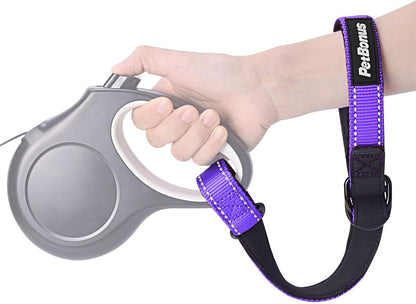 PetBonus Short Dog Leash, Safety Wrist Strap for Retractable Dog Leash, Reflective Design and
