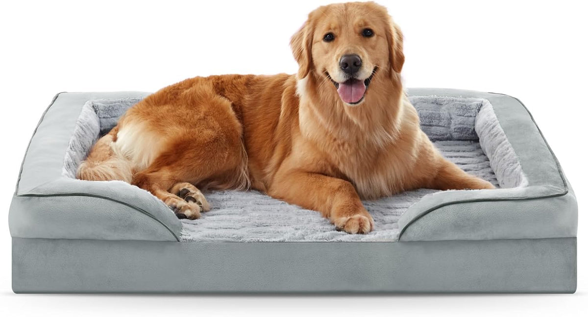 FURTIME Orthopedic Dog Bed for Extra Large Dogs - XL Washable Dog Sofa Bed Large, Supportive Foam