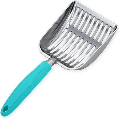 WePet Cat Litter Scoop, Aluminum Alloy Sifter, Kitty Metal Scooper, Deep Shovel, Long Handle, Poop