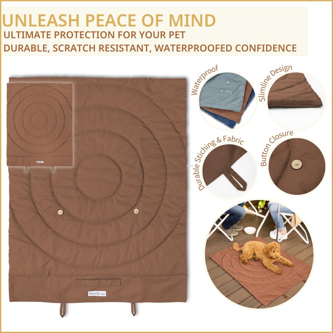 Portable Dog Mat - Waterproof & Foldable Pet Bed - Ideal for Indoor, Outdoor, Cafes, Travel