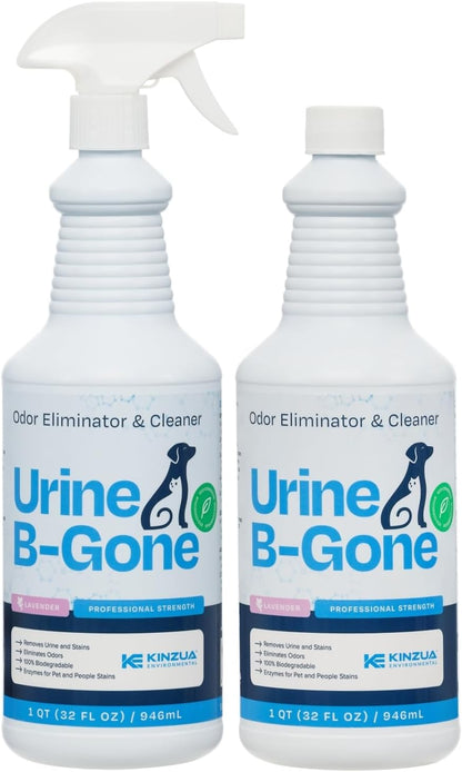 KINZUA ENVIRONMENTAL Urine B-Gone, Professional Enzyme Odor Eliminator & Pet Stain Remover, Human