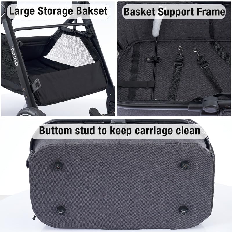 Tango Pet Stroller, 2 in 1 Dog Stroller for Small Medium Dogs Cats Carriage with Removable Carrier