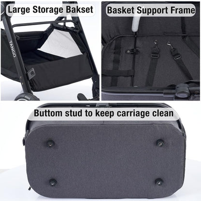 Tango Pet Stroller, 2 in 1 Dog Stroller for Small Medium Dogs Cats Carriage with Removable Carrier