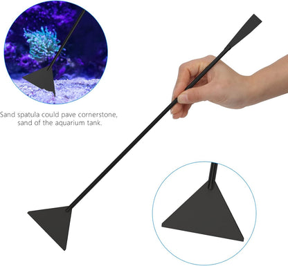 Aquarium Aquascape Tools Kit 15in, 4 in 1 Anti-Rust Aquatic Plant Aquascaping Tool Stainless Steel