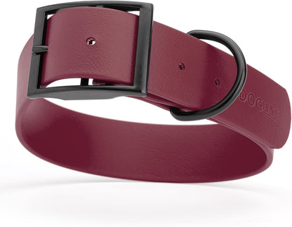 Dogline Biothane Waterproof Dog Collar Strong Coated Nylon Webbing with Black Hardware Odor- Proof