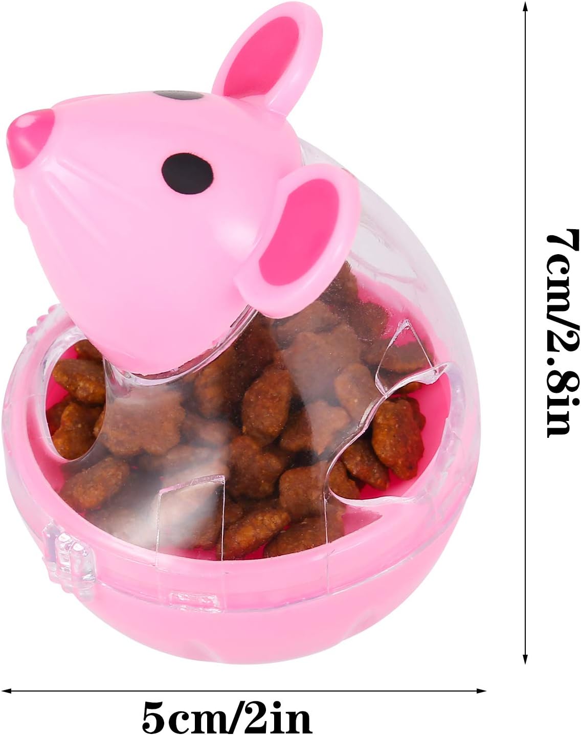 2Pcs Cat Treat Dispenser Toy, Mouse Shape Cat Interactive Toy and Food Dispenser for Pet Increases