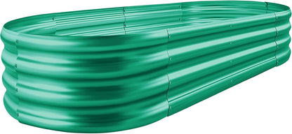 Land Guard 8×4×1 ft Green Raised Garden Bed, Garden Raised Bed, Above Ground Flower Bed for