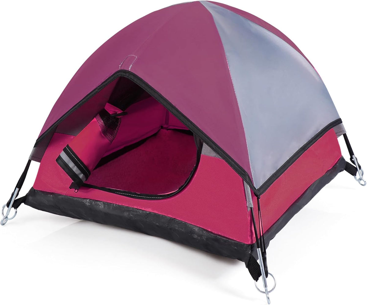 Cat Camping Tent, Cat Tent Bed, Pet Tent for Indoor Cat and Small Dog, Mini Tent (Red, 21 x 21 x 14