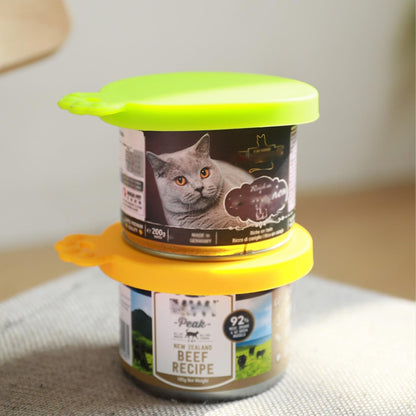 Food Can Covers/4 Pack/Universal BPA Free Silicone Dog Cat Food Can Lids for Dog and Cat Food/Fits