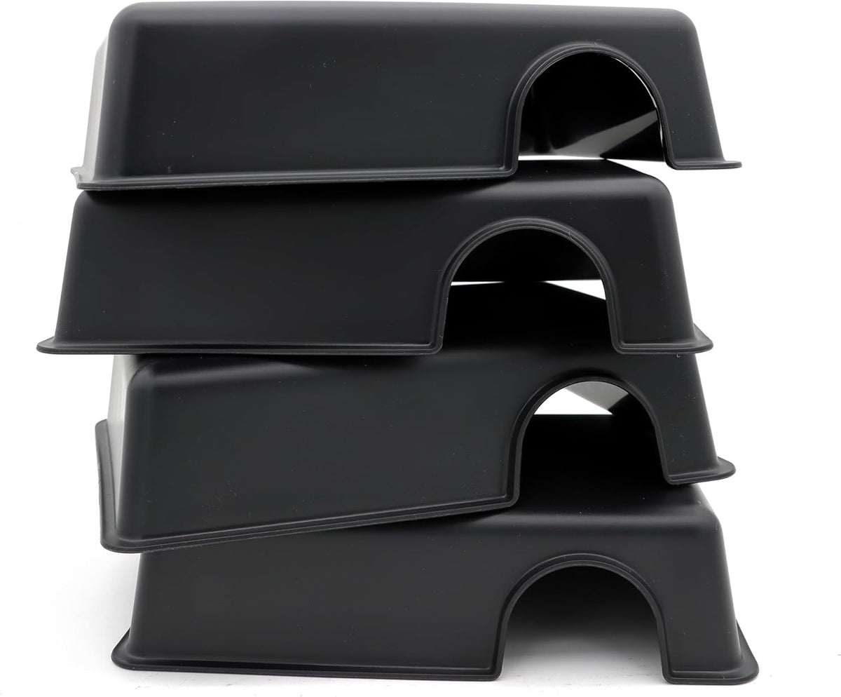 Reptile Hide Box Snake Hide Feel Secure and Safe, Gecko Hide (Black, Large 4 pcs)