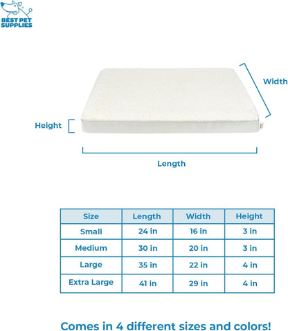 Best Pet Supplies Cute Dog Crate Mat Flat Bed with Waterproof Exterior, Thick Orthopedic Egg Foam