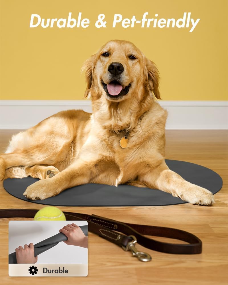 Absorbent Dog Water Mat-Dog Mat for Food and Water Bowl, Quick Dry Pet Feeding Mat, No Stains Dog
