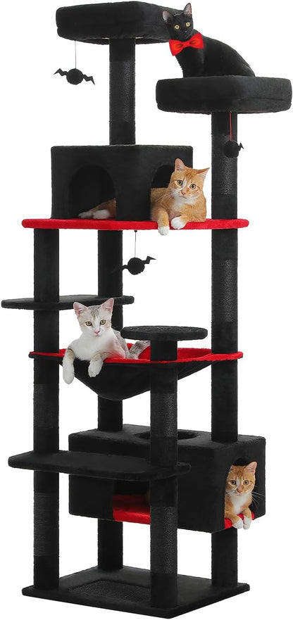 PAWZ Road Large Cat Tree, 72 Inches Gothic Cat Tower for Large Cats, Cat Condo with Sisal-Covered