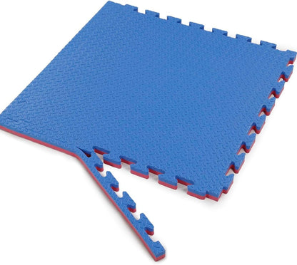 Xspec 1" Extra Thick 48 sq ft Reversible EVA Gym Foam Floor Mat Tiles (24" x 24"), Steel Pattern